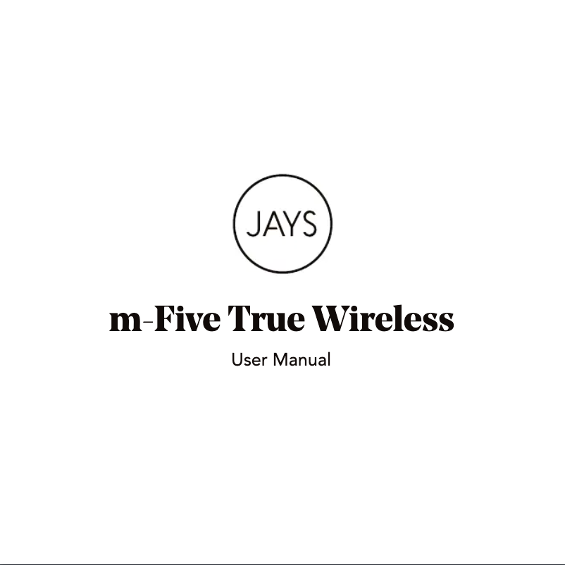 Página 1 del manual Manual de usuario JAYS m-Five True Wireless
