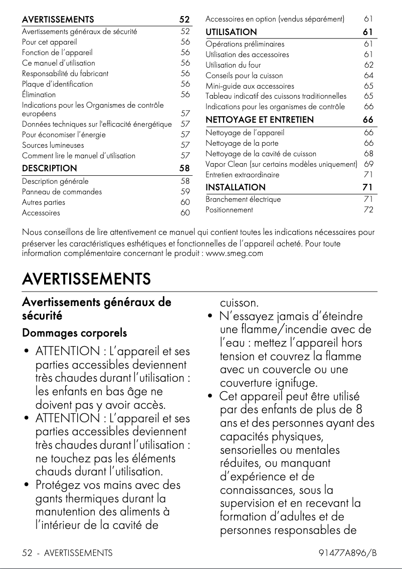 Imagen de la primera página del manual del dispositivo SF64M3TVX