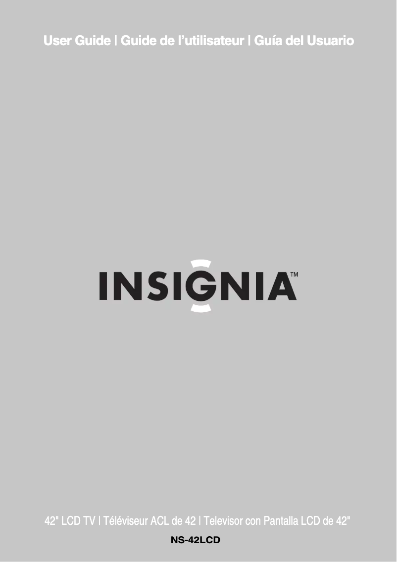 Página 1 del manual Manual de usuario Insignia NS-42LCD