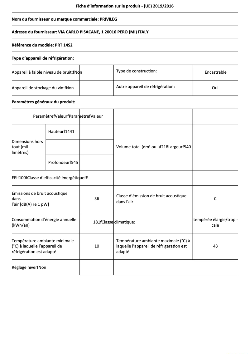 Imagen de la primera página del manual del dispositivo PRT 14S2