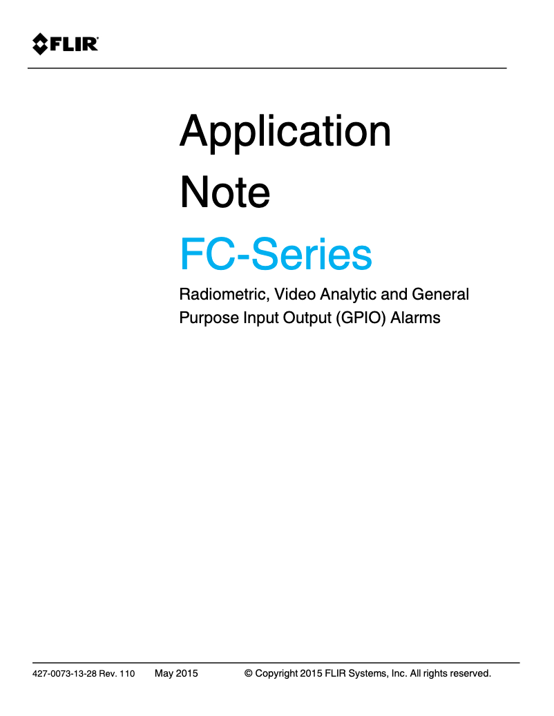 Imagen de la primera página del manual del dispositivo FC-617 O