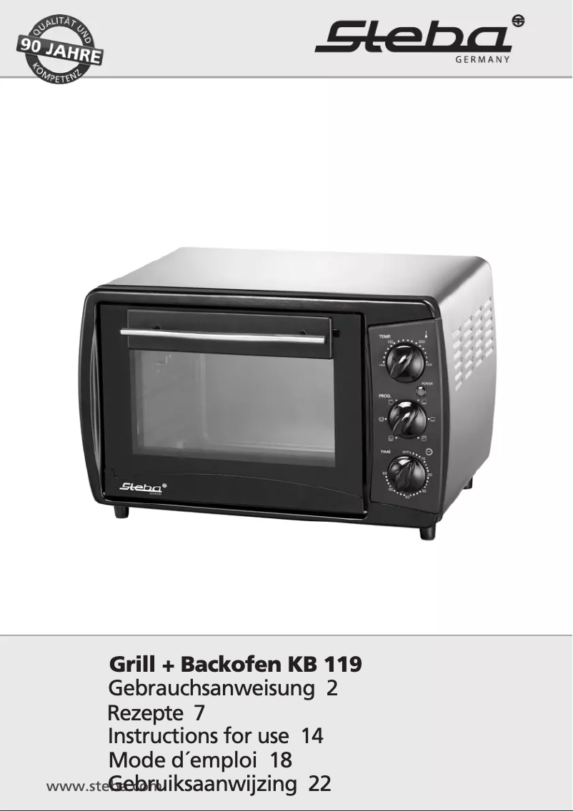 Página 1 del manual Manual de usuario Steba KB 119