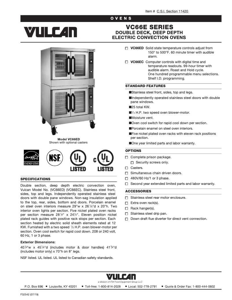 Imagen de la primera página del manual del dispositivo VC66EC