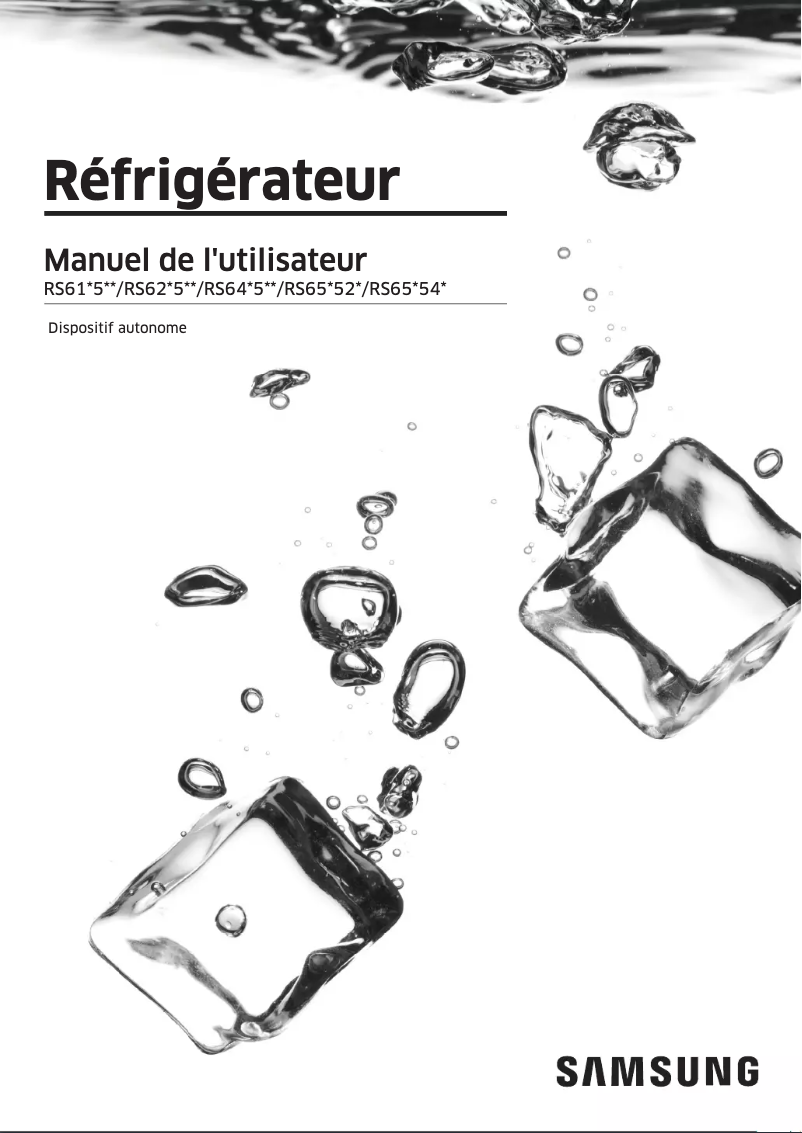 Imagen de la primera página del manual del dispositivo RS65R5691B4C