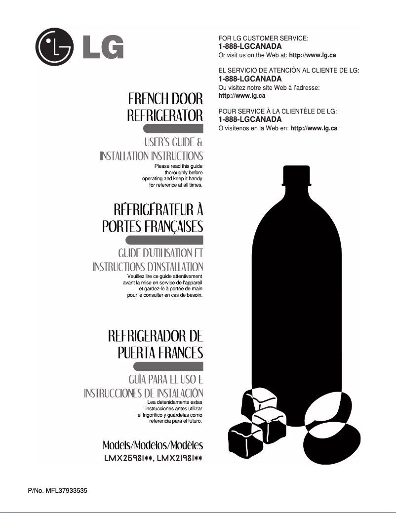 Página nº 1 - Manual de usuario LG LMX21981ST