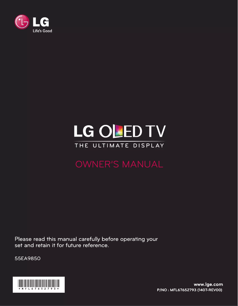 Página 1 del manual Manual de usuario LG 55EA9850