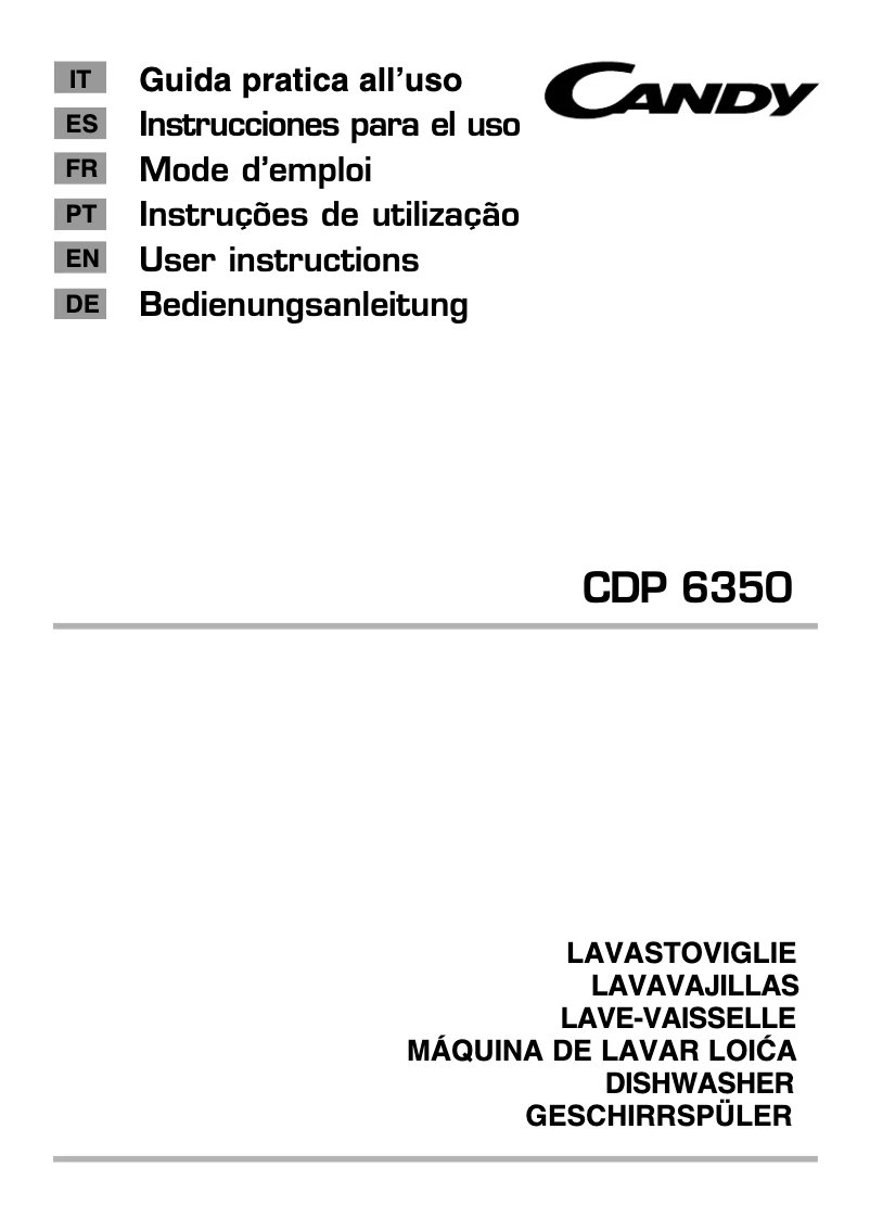 Imagen de la primera página del manual del dispositivo CDP 6350-01