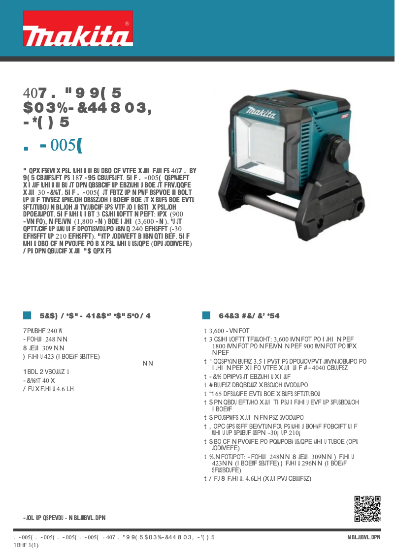 Imagen de la primera página del manual del dispositivo ML005G
