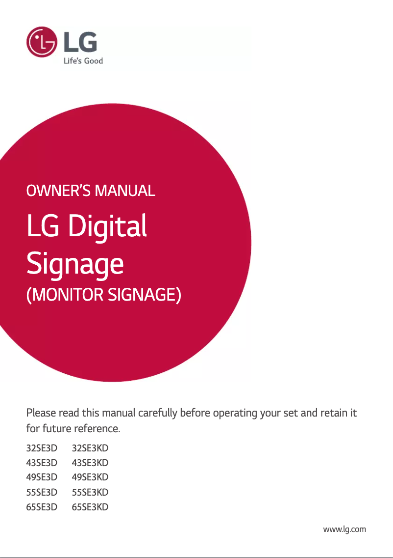 Imagen de la primera página del manual del dispositivo 55SE3DB