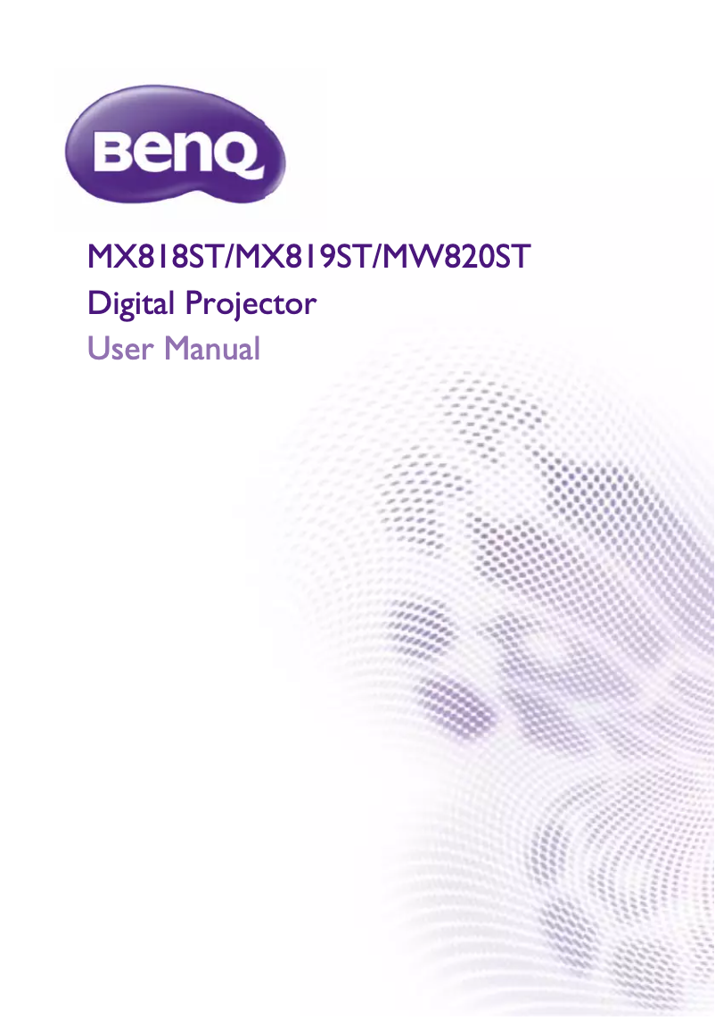 Página 1 del manual Manual de instrucciones BenQ MX818ST