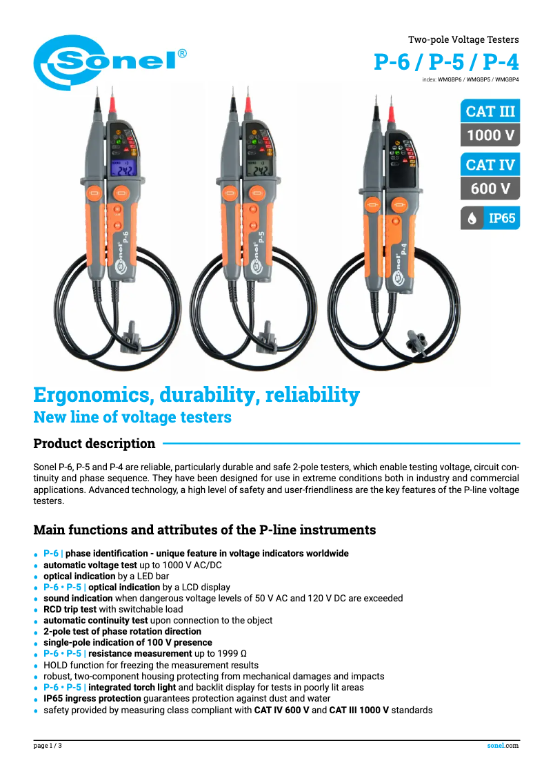 Imagen de la primera página del manual del dispositivo P-4