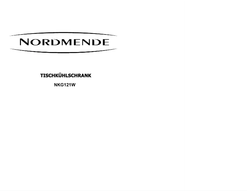 Página 1 del manual Manual de usuario Nordmende NKG 121W