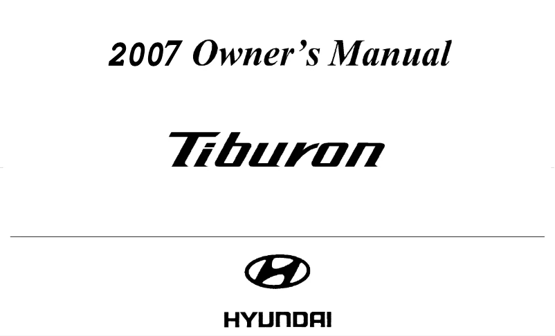 Imagen de la primera página del manual del dispositivo Tiburon (2007)