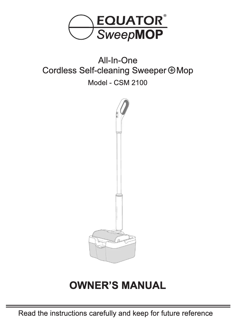 Imagen de la primera página del manual del dispositivo SweepMop CSM2100