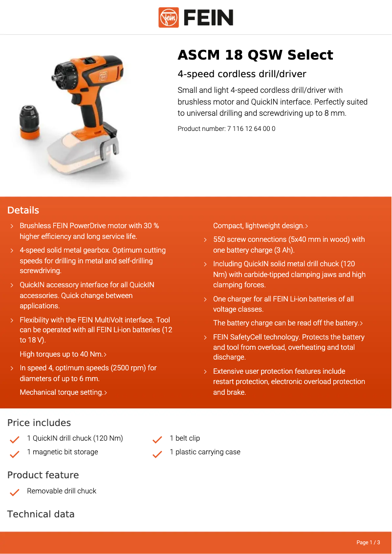 Imagen de la primera página del manual del dispositivo ASCM 18 QSW Select