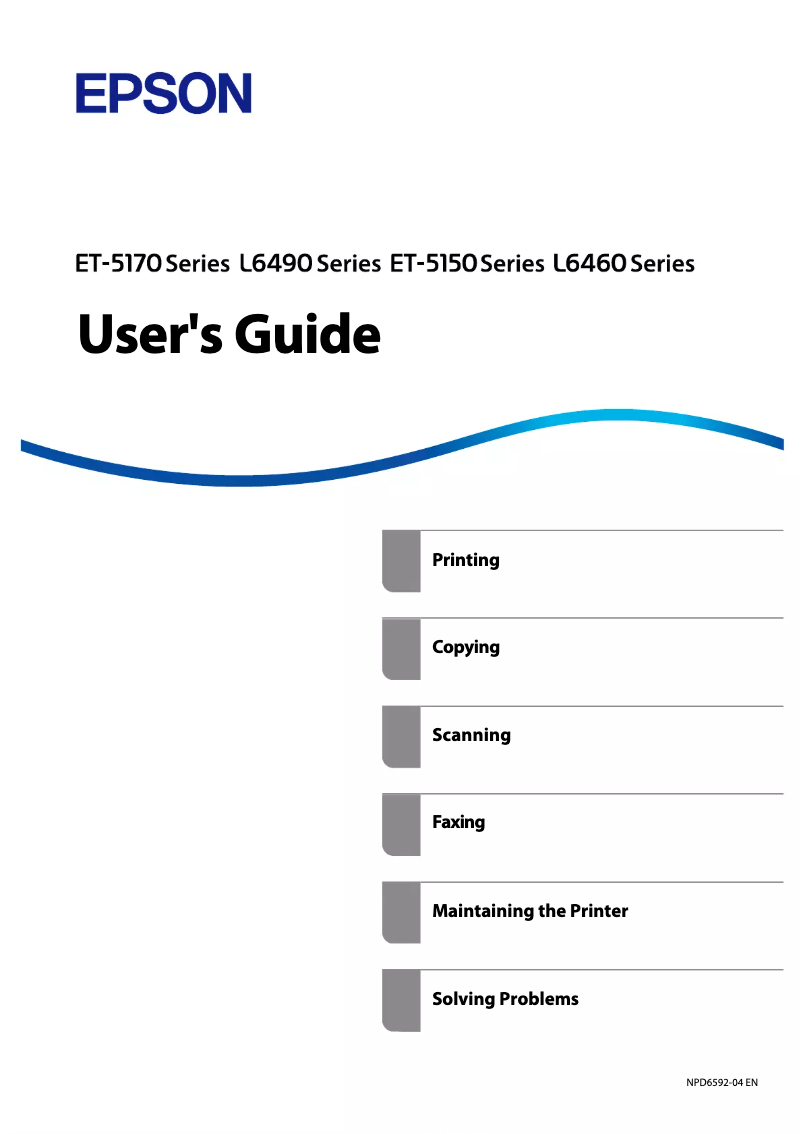 Imagen de la primera página del manual del dispositivo EcoTank L6498