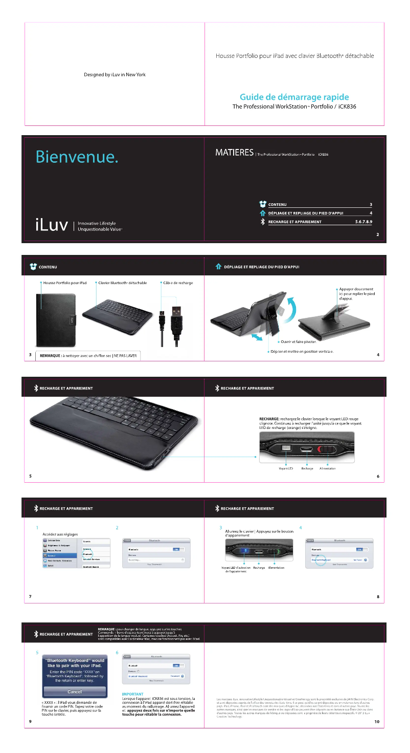 Imagen de la primera página del manual del dispositivo ICK836