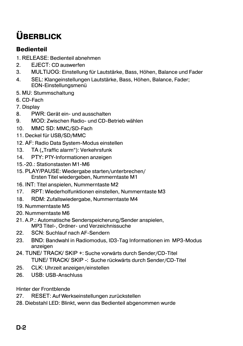 Imagen de la primera página del manual del dispositivo MD 80877