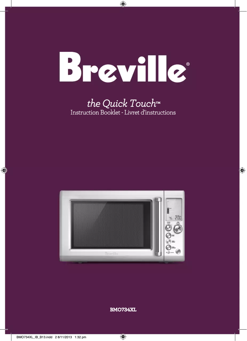 Página 1 del manual Manual de usuario Breville the Quick Touch BMO734XL