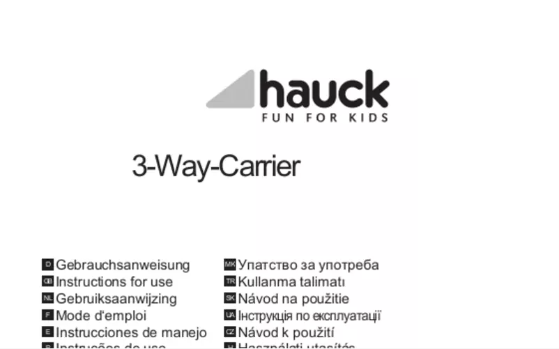 Página 1 del manual Manual de usuario Hauck 3 Way