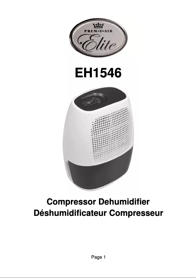 Página 1 del manual Manual de usuario Prem-I-Air EH1546