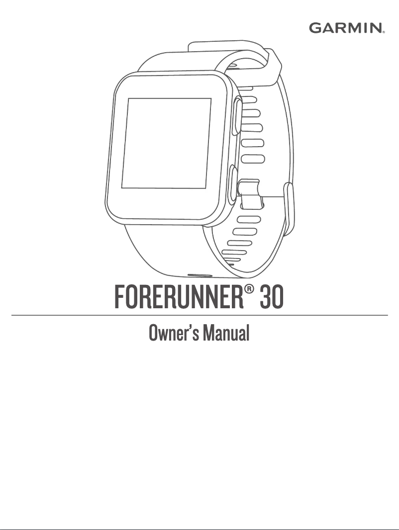 Imagen de la primera página del manual del dispositivo Forerunner 30