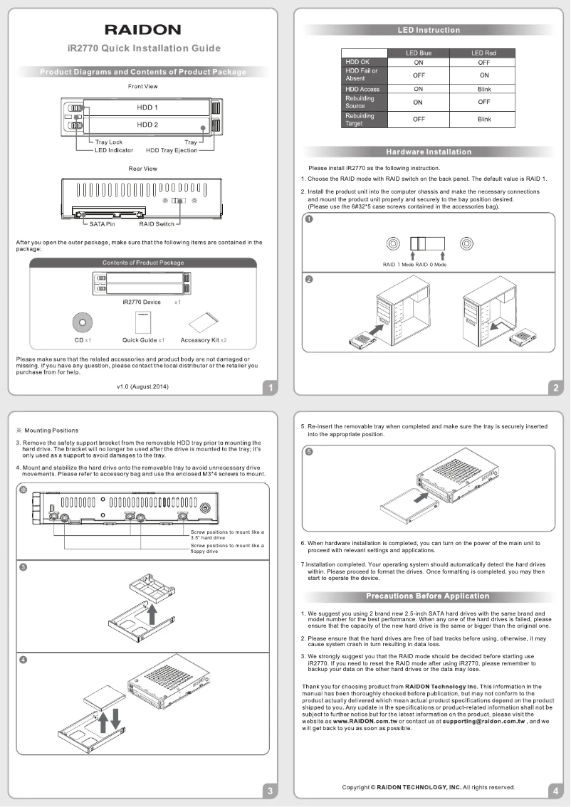 Imagen de la primera página del manual del dispositivo iR2770