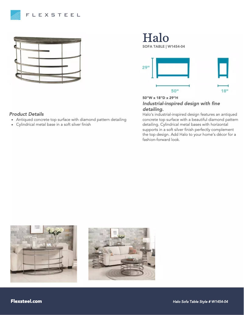 Página 1 del manual Manual de usuario Flexsteel Halo W1454-04