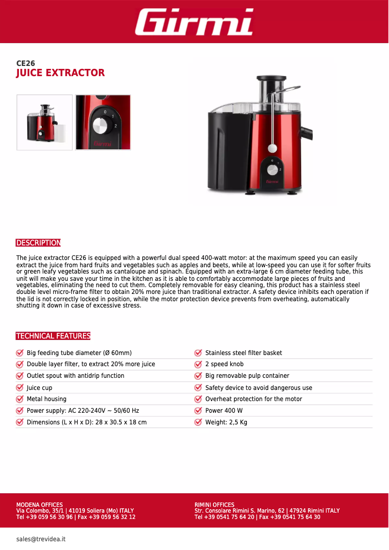 Imagen de la primera página del manual del dispositivo CE26