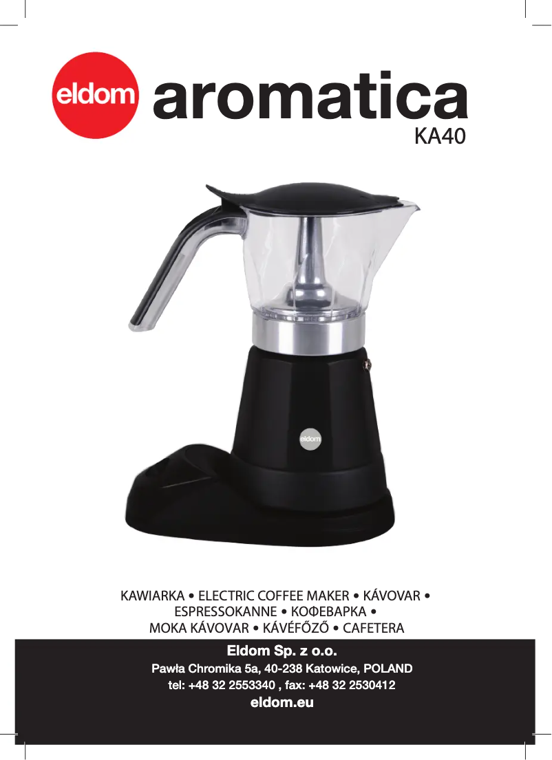 Página nº 1 - Manual de usuario Eldom Aromatica KA40