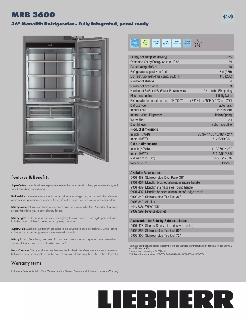 Imagen de la primera página del manual del dispositivo Monolith MRB 3600