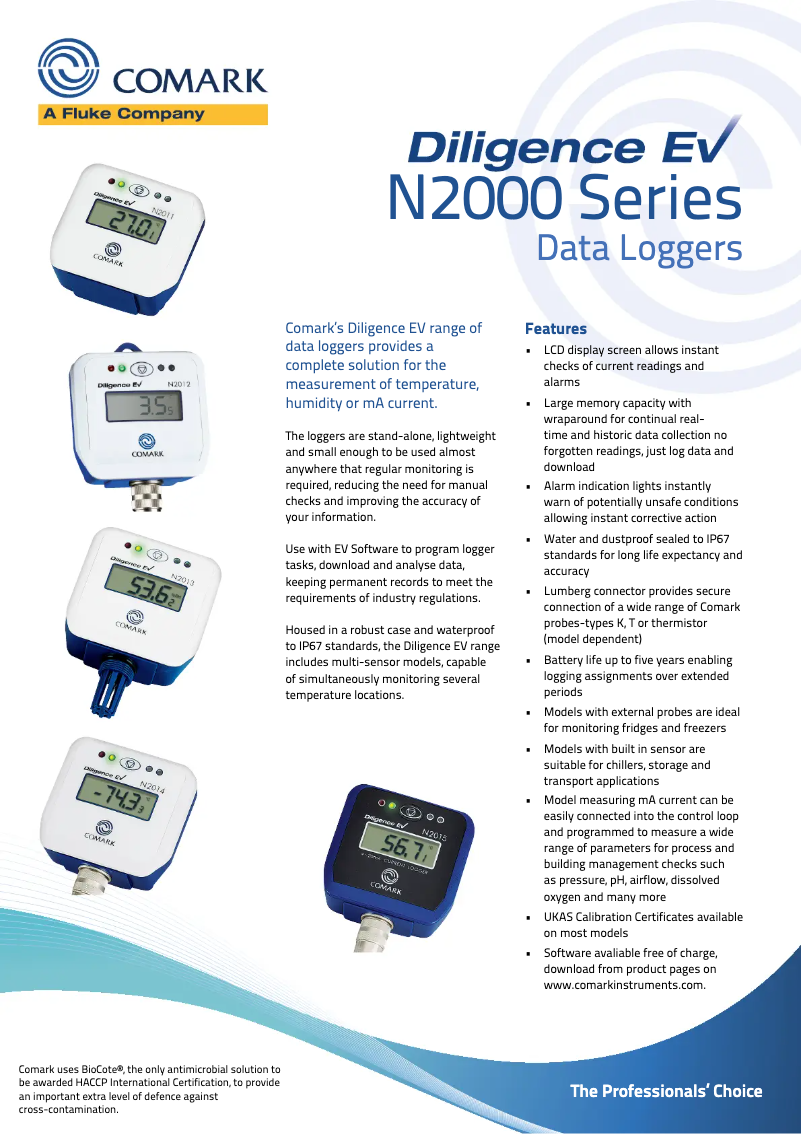 Imagen de la primera página del manual del dispositivo Diligence EV N2000BOX