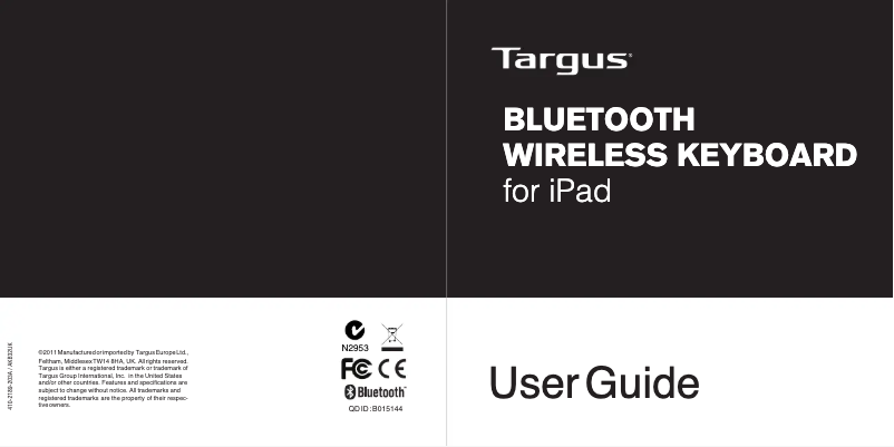 Imagen de la primera página del manual del dispositivo iPad Bluetooth Keyboard
