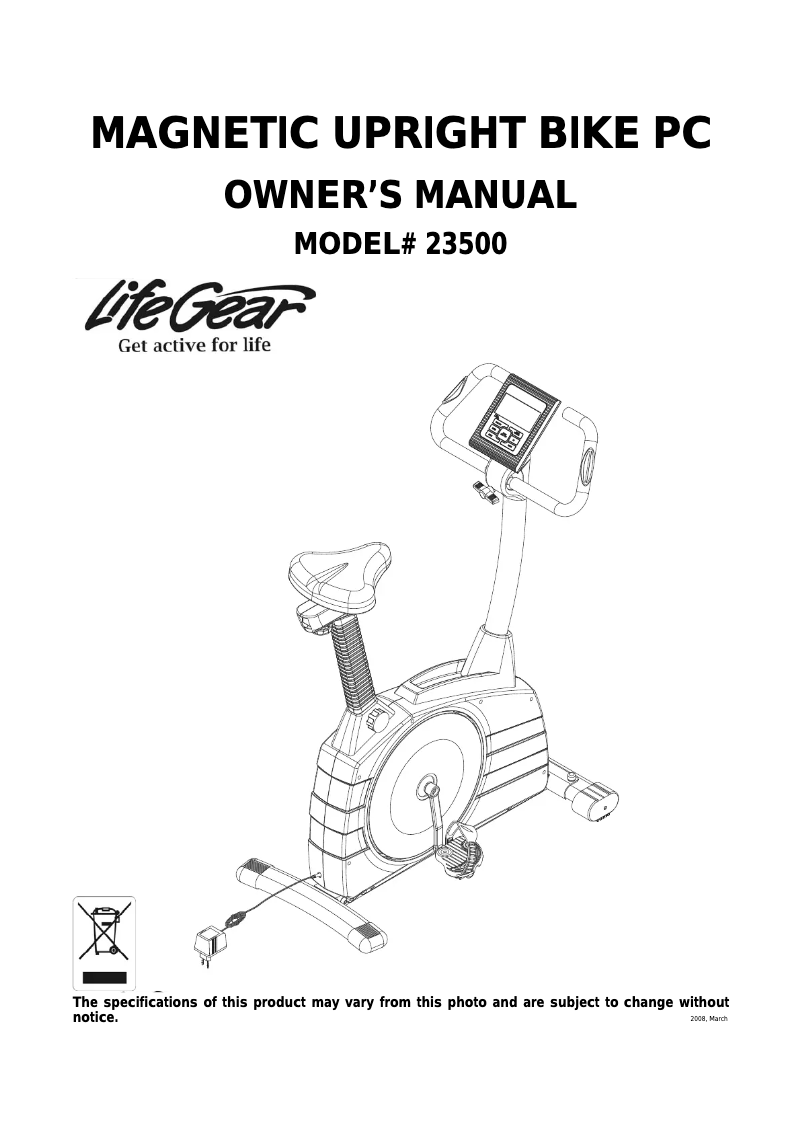 Imagen de la primera página del manual del dispositivo 23500