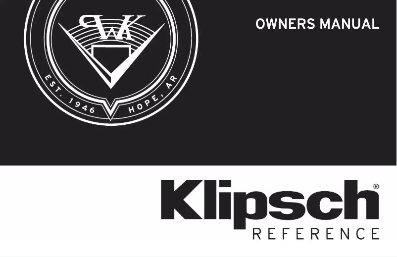 Página 1 del manual Manual de usuario Klipsch Reference R-625FA