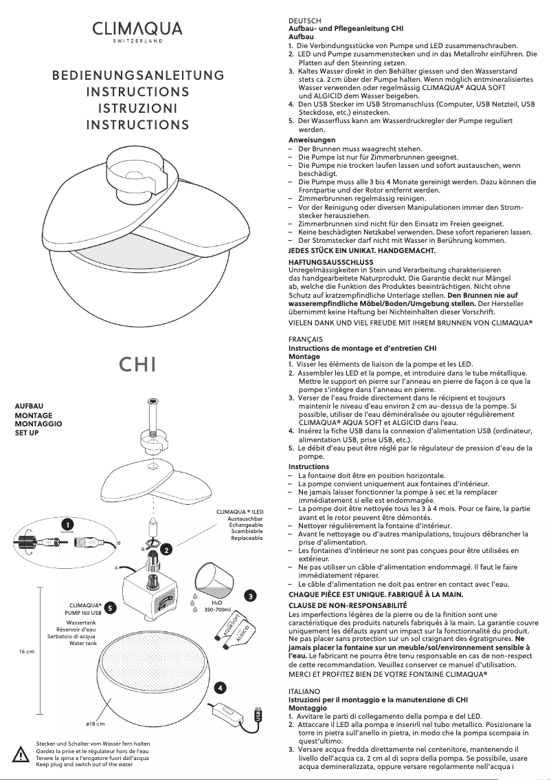 Imagen de la primera página del manual del dispositivo CHI
