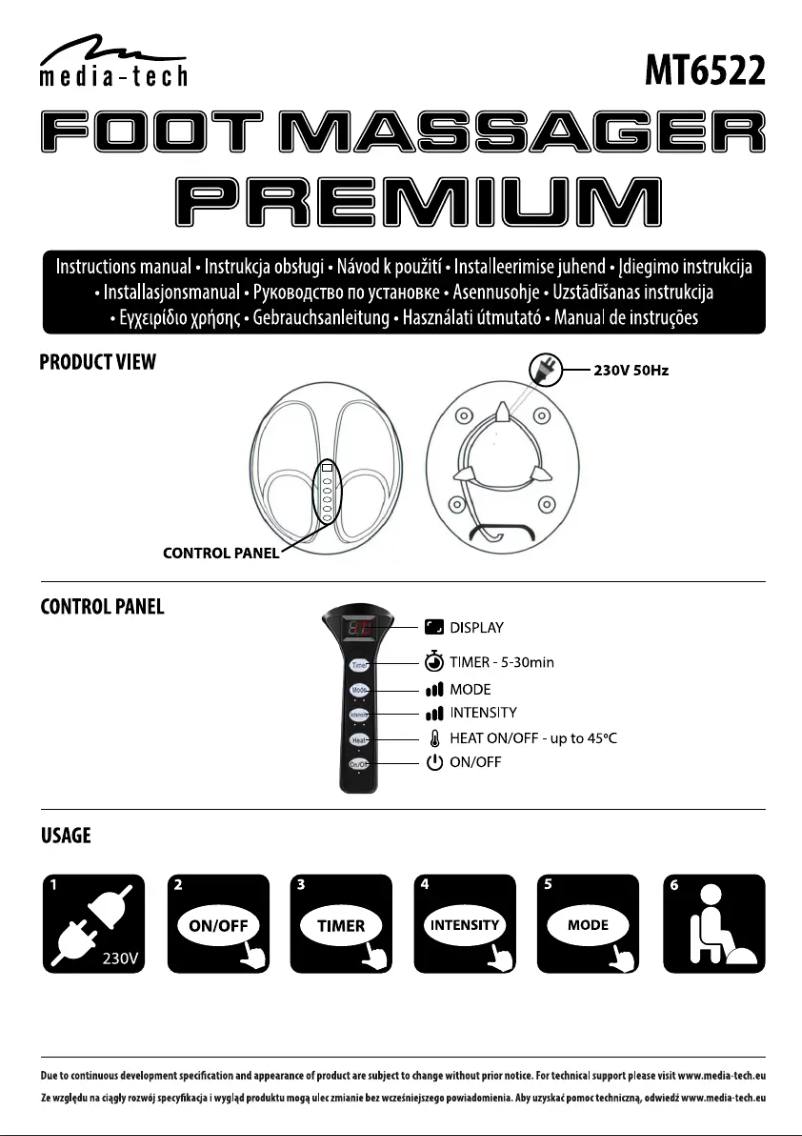 Página 1 del manual Manual de usuario Media-Tech MT6522