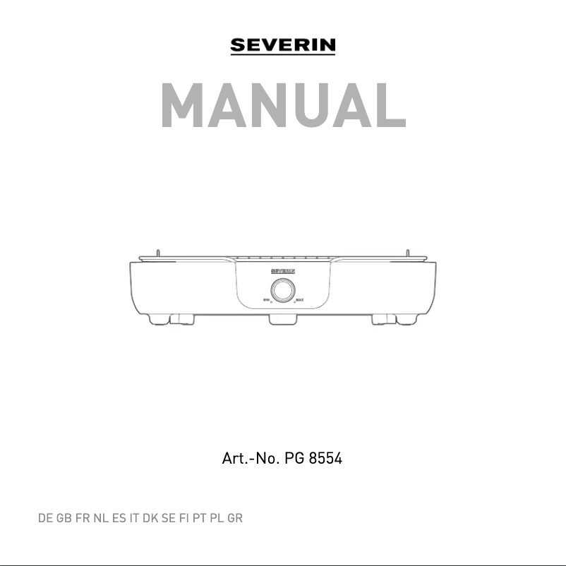 Página 1 del manual Manual de usuario Severin PG 8554
