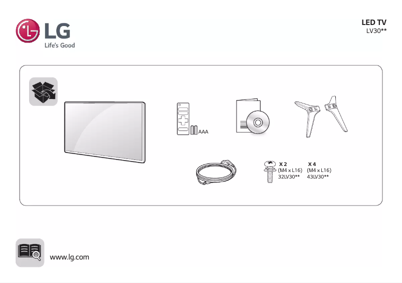 Página 1 del manual Manual de usuario LG 43LV300C