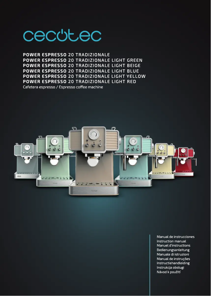 Imagen de la primera página del manual del dispositivo Power Espresso 20 Tradizionale
