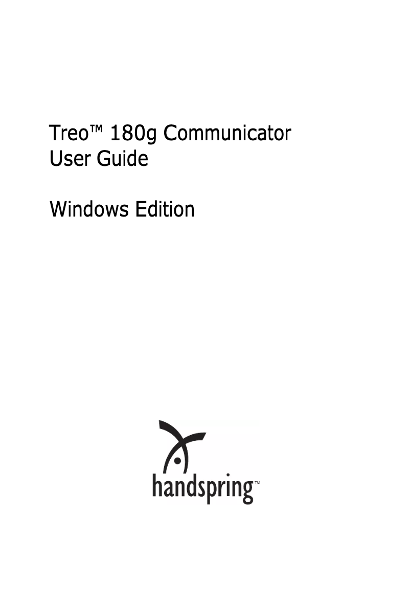 Página nº 1 - Manual de usuario Palm Treo 180g