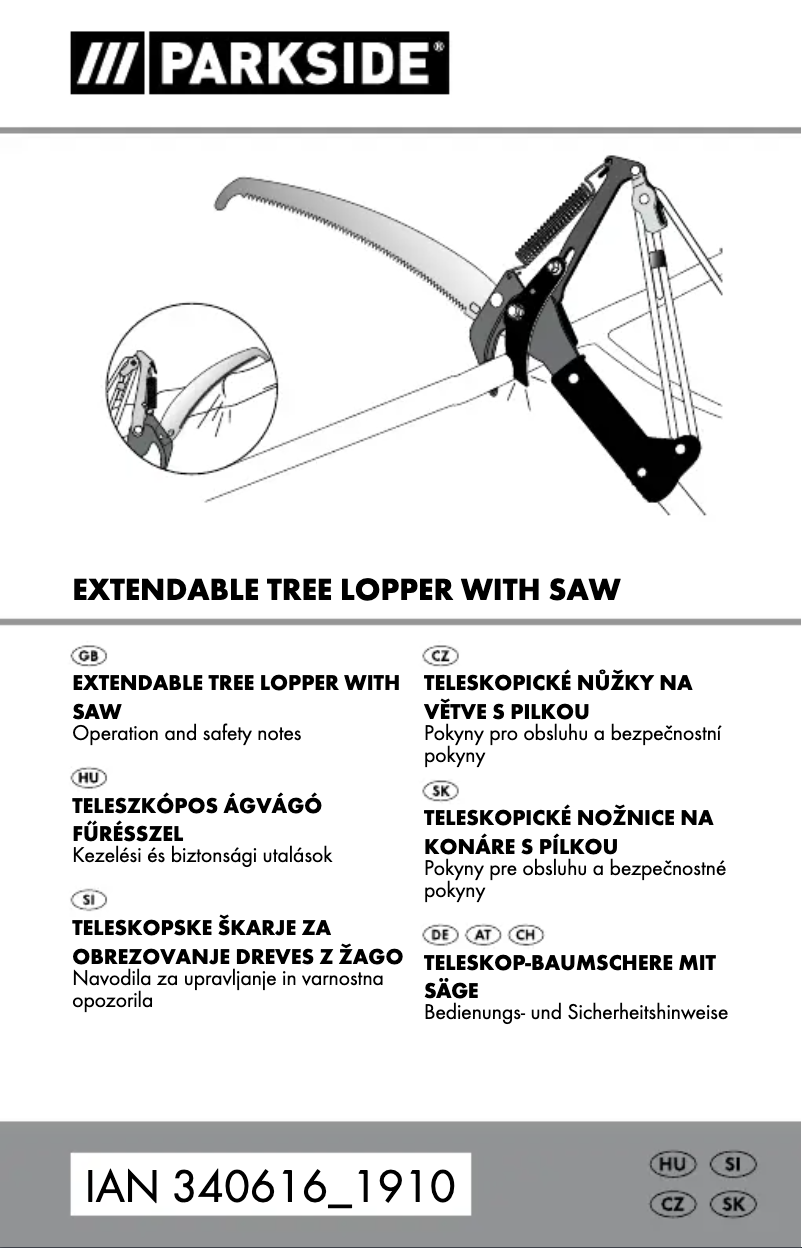 Página 1 del manual Manual de usuario Parkside PSBZS A1