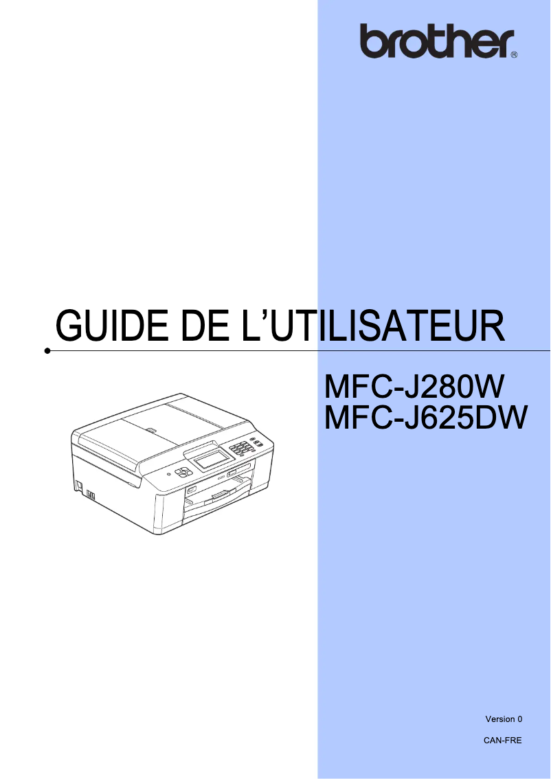 Imagen de la primera página del manual del dispositivo MFC-J625DW