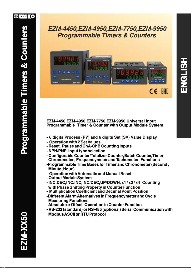 Página 1 del manual Manual de usuario Emko ESM-7750