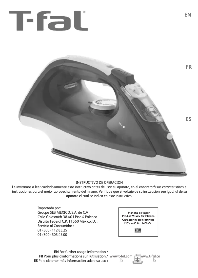 Página 1 del manual Manual de usuario T-Fal Access FV1534