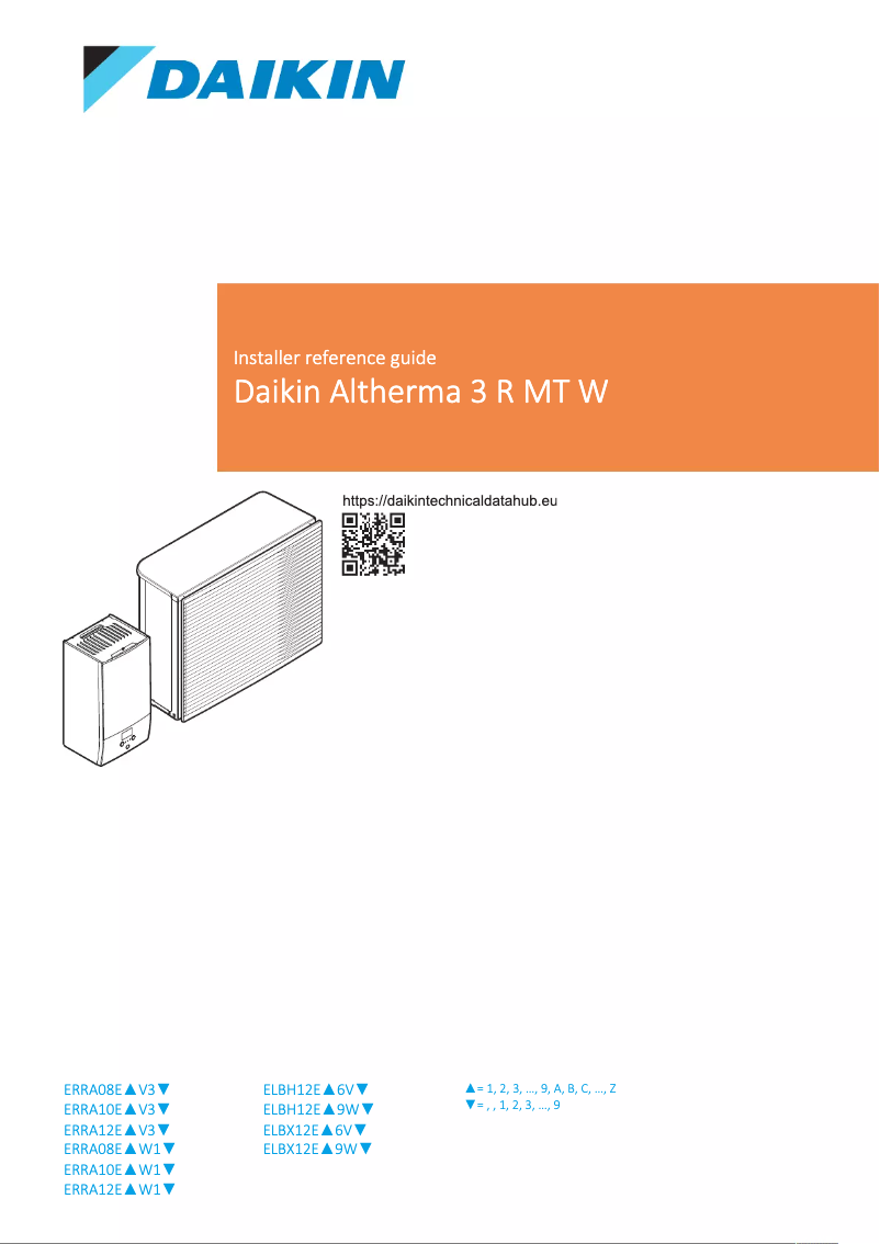 Página 1 del manual Guía de instalación Daikin ELBH12EF6V
