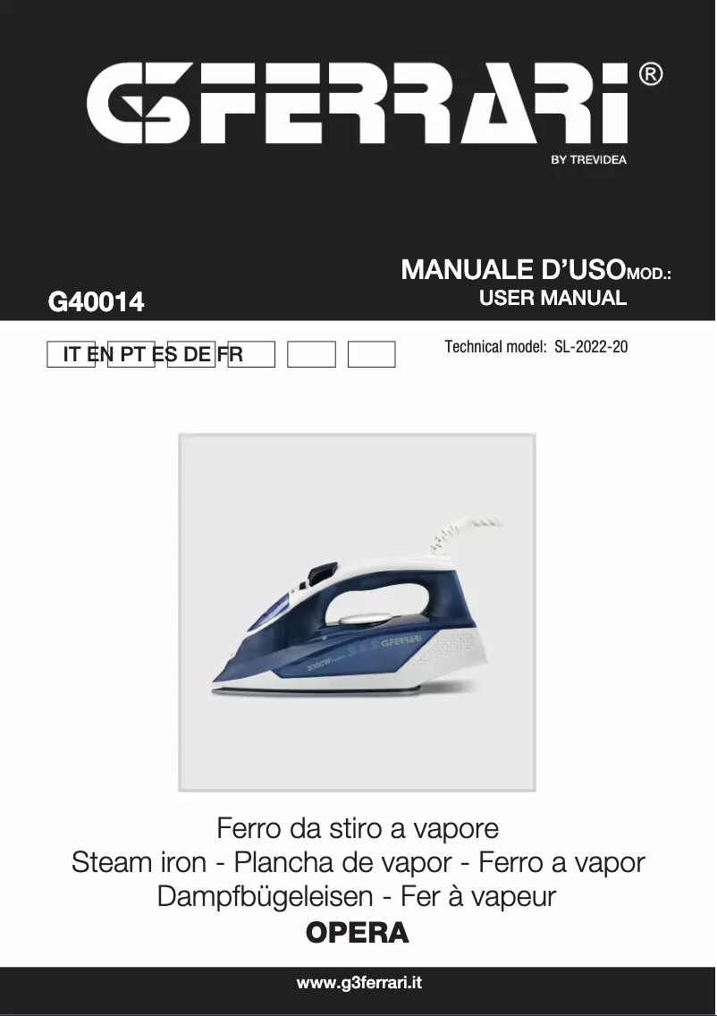 Página 1 del manual Manual de usuario G3 Ferrari Opera G40014