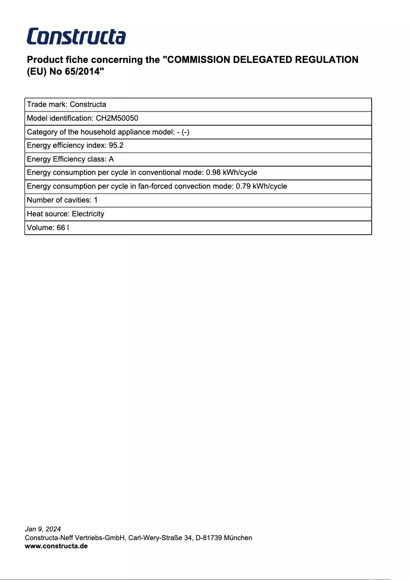 Imagen de la primera página del manual del dispositivo CH2M50050