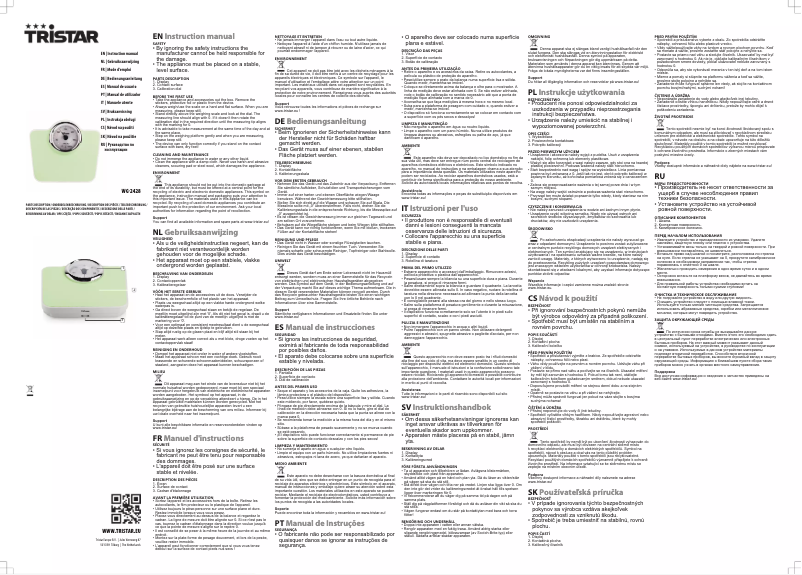Página 1 del manual Manual de usuario TriStar WG-2428