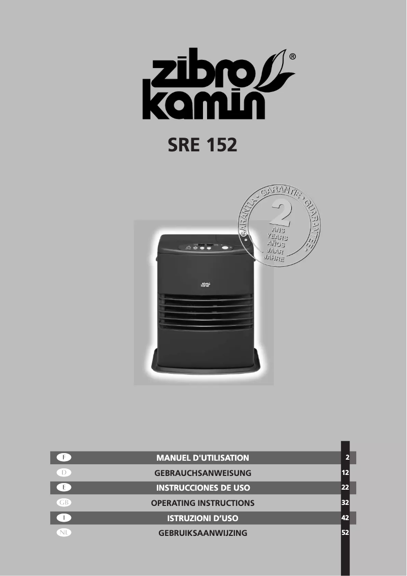 Imagen de la primera página del manual del dispositivo SRE 152